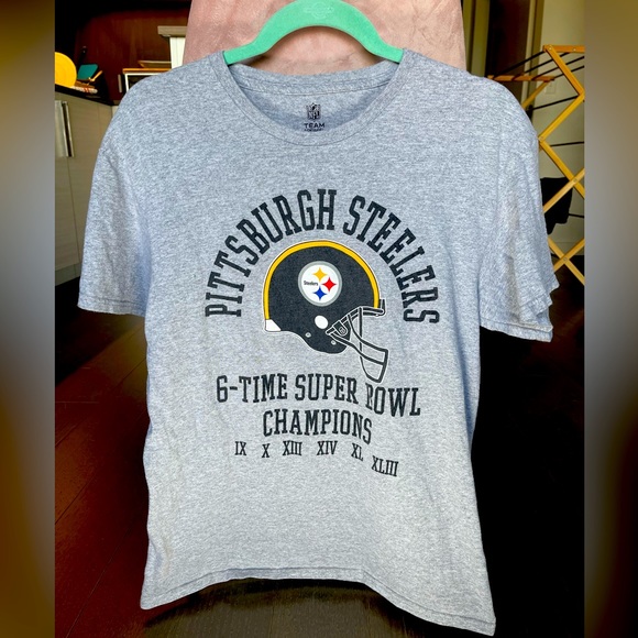 Pittsburgh Steelers 6 time Super Bowl Champions T shirt size medium - Picture 1 of 3